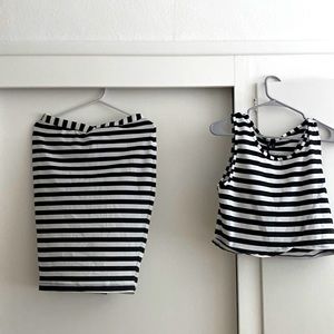 Beautiful black and white pencil skirt and top, yes it’s a combo for summer